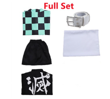 Tanjiro Kamado ชุดคอสเพลย์ ชุดกิโมโน การ์ตูนอนิเมะ Demon Slayer มีขนาด 120, 130, 140, 150