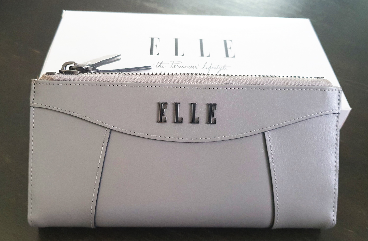 กระเป๋าสตางค์ ELLE เทา ใหม่ แท้