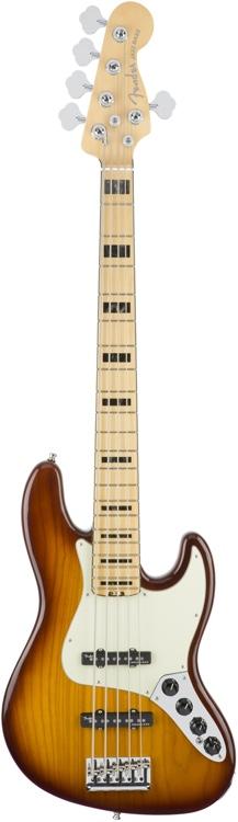 Fender American Elite Jazz Bass V - Ash - Tobacco Sunburst