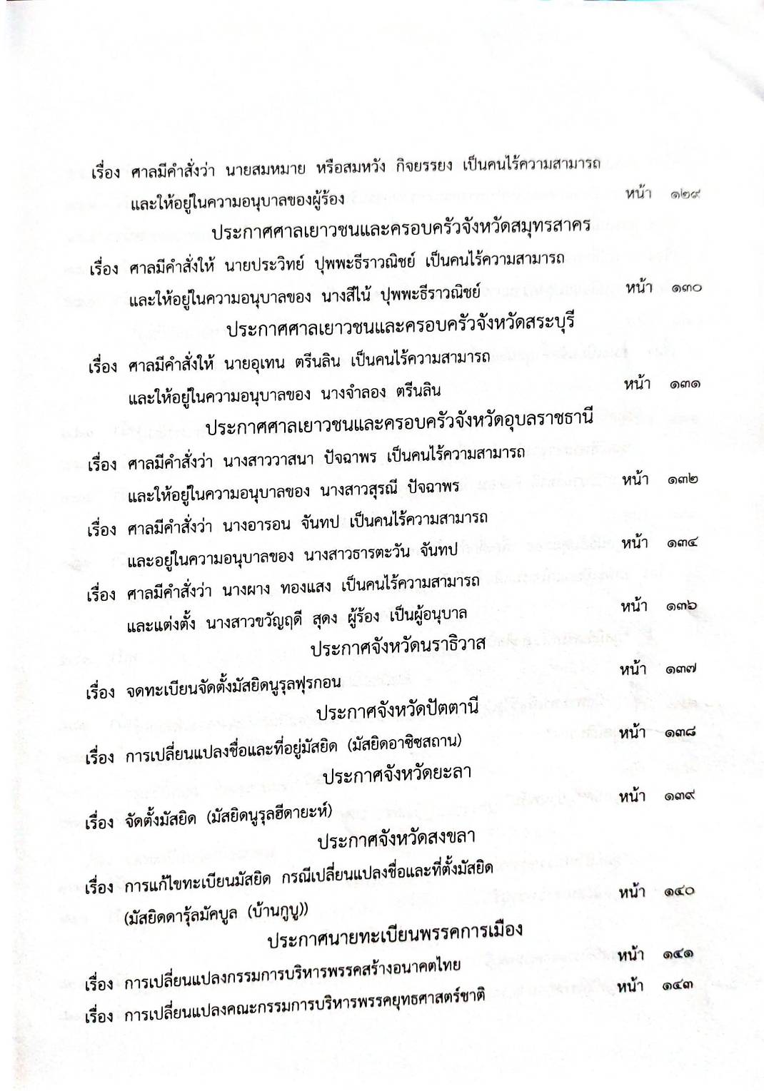 กฎหมายออกใหม่ 30/66 ประกาศกระทรวงการคลัง ฐานะการเงินฯ ประกาศสภาฯ ตั้งคณะกรรมาธิการ ประกาศศาลเยาวชนและครอบครัวกลาง....