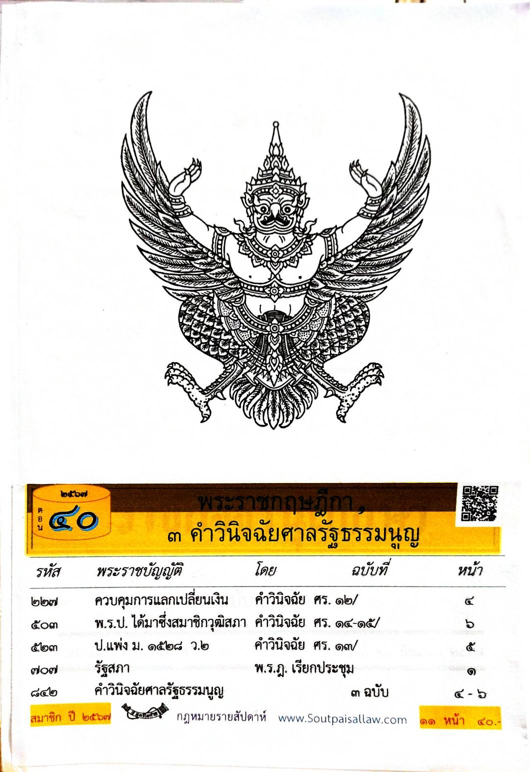 กฎหมายใหม่ปี 2567 ตอนที่ 40 พระราชกฤษฎีกา 3 คำวินิจฉัยศาลรัฐธรรมนูญ