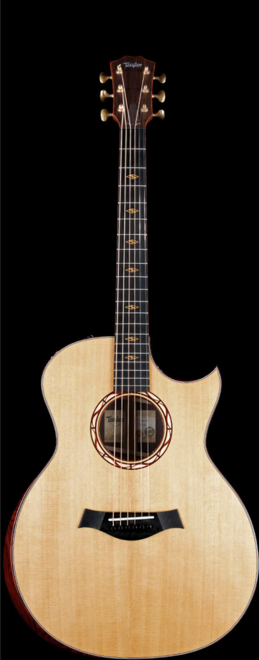 Taylor Custom Grand Auditorium Acoustic-Electric Sitka Spruce Top Ebony Board Natural