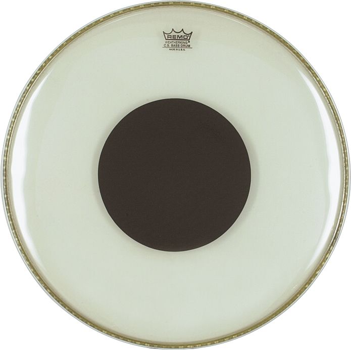 Remo Controlled Sound Clear with Black Dot Bass Drum