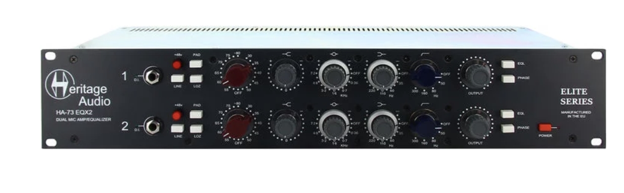 Heritage Audio HA73EQX2 ELITE 2-channel Microphone Preamp & EQ