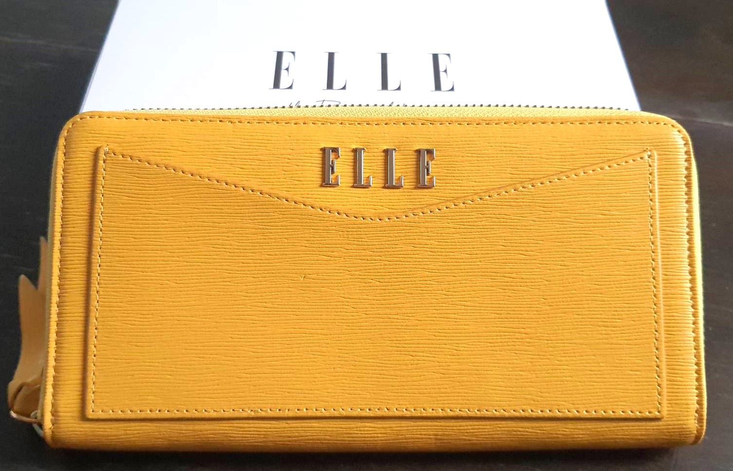 กระเป๋าสตางค์ ELLE เหลือง ใหม่ แท้
