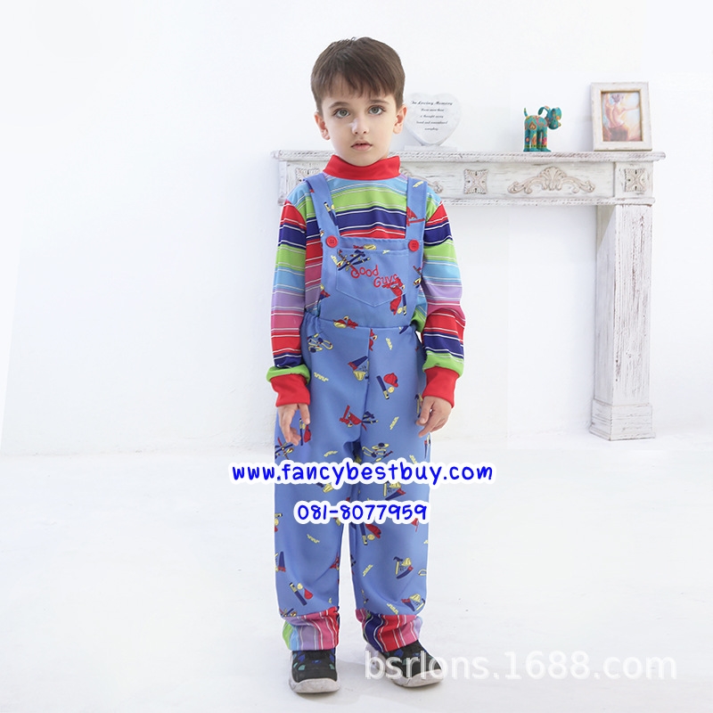 ชุดชัคกี้ Chucky, Child's Play ชุดฮาโลวีน มีขนาด M(110-120), XL(130-140) ไม่รวมวิกผม