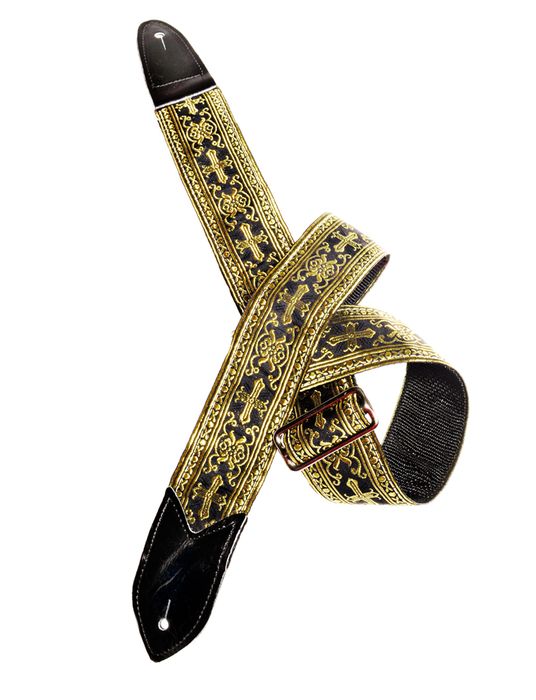 Jodi Head 2" Woven, Slide Style Guitar Strap With Leather Tips.
