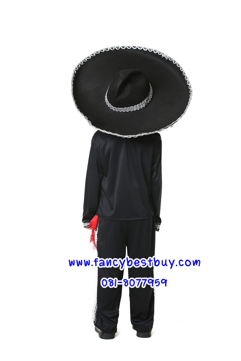 ชุดประจำชาติสเปน ชุดประจำชาติเม็กซิโก Mexico ชุดนานาชาติสเปน มีขนาด M(110-120), L(120-130), XL(130-140) รวมหมวกสีดำ