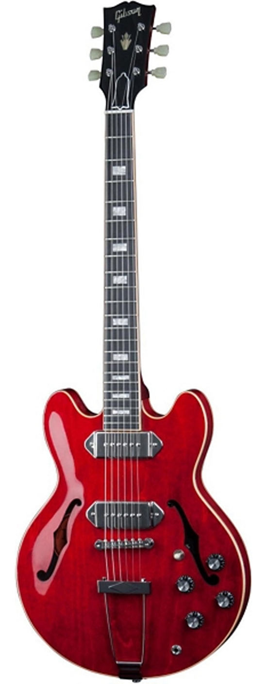 Gibson 2015 Memphis Limited Run ES-390 w/Nickel P90s Hollow Body Electric Guitar Sixties Cherry