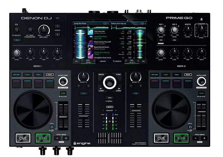 Denon PRIME GO Rechargeable 2-Channel Standalone DJ Controller