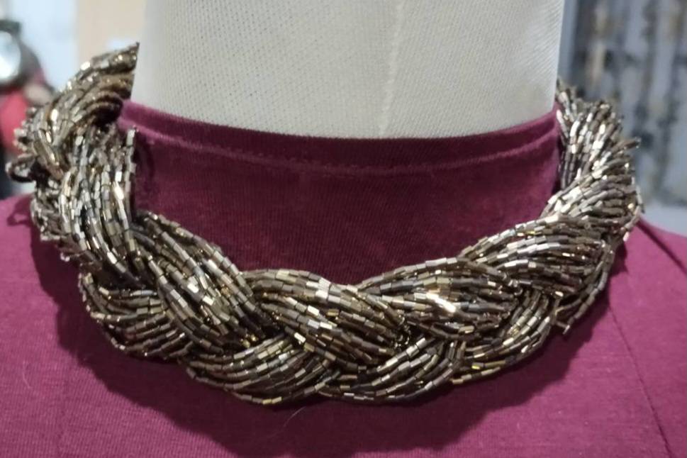 สร้อยคองานถักเปีย โชคเกอร์ แฟชั่น