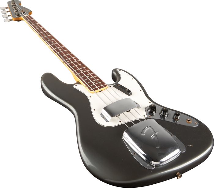 Fender Custom Shop Master Built By Dale Wilson 1966 Relic Jazz Bass Electric Guitar Charcoal Frost