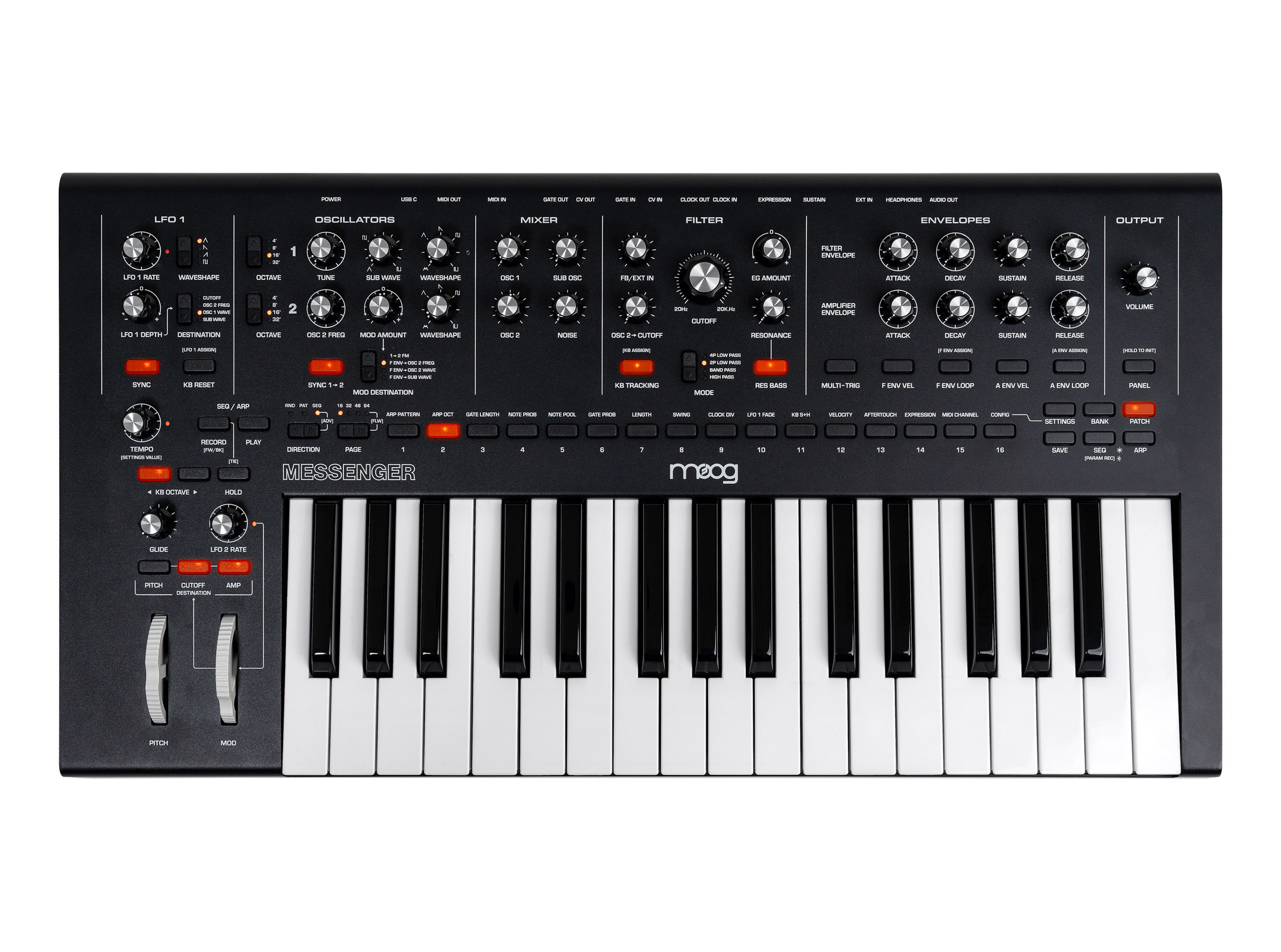 Moog Messenger Monophonic Analog Keyboard Synthesizer