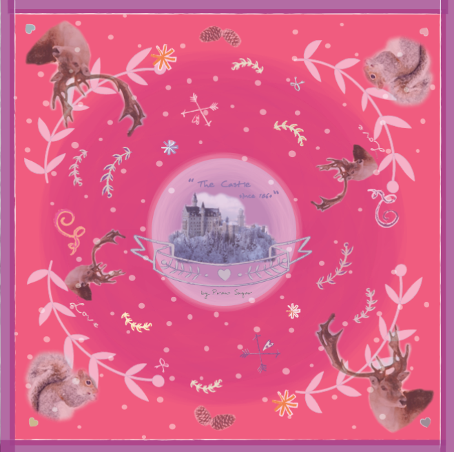 The Secret Garden Scarf - ผ้าพันคอลายซีเคร็ทการ์เดนท์ ความลับในสวนสวย (มี 7 สี)
