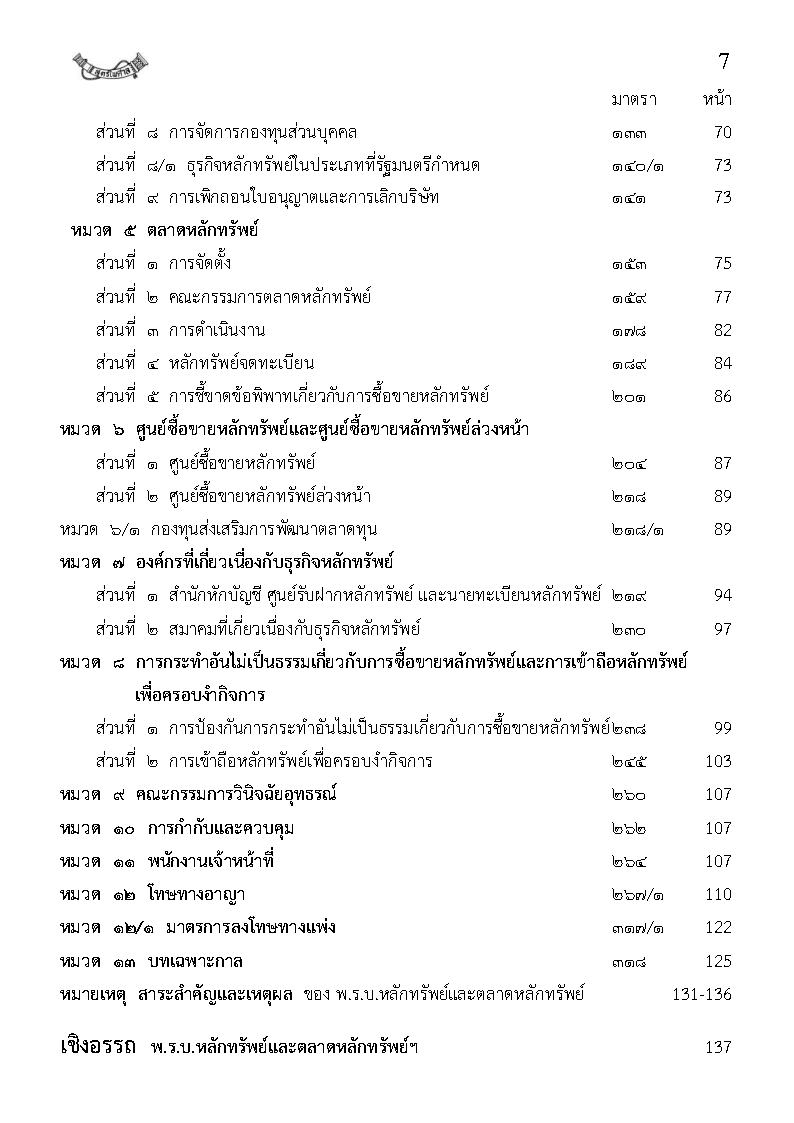 (e book) พระราชบัญญัติหลักทรัพย์และตลาดหลักทรัพย์ ฉบับจับประเด็น ปรับปรุงใหม่สุด