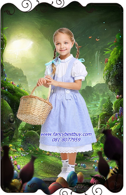 ชุดแฟนซี ชุดหนูน้อยโดโรธี Dorothy Wizard of OZ ขนาด S110-120, M 120-130, L130-140, XL 140-150