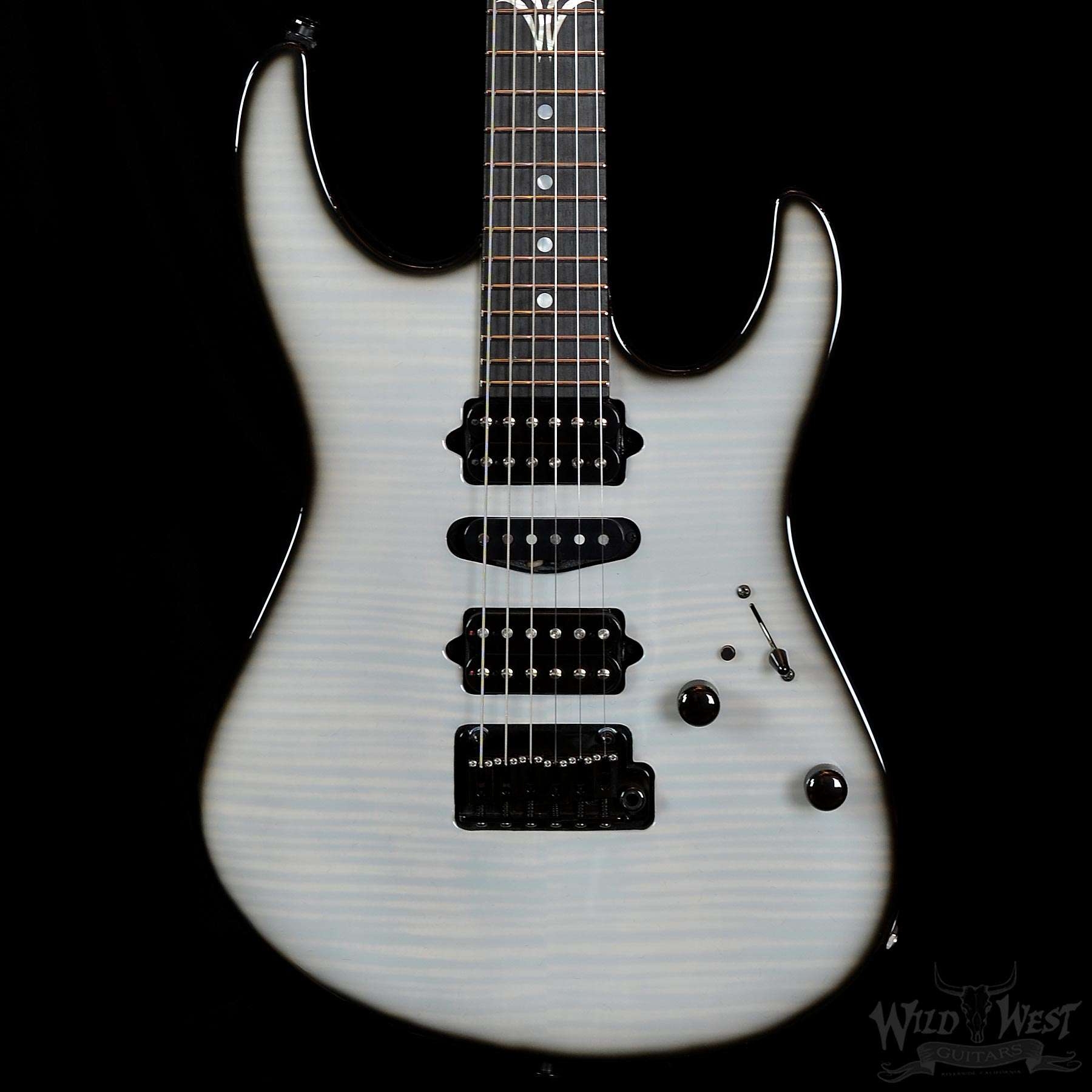 Suhr Modern Trans Arctic White Black Burst w/Oil-Finish Pau Ferro Neck