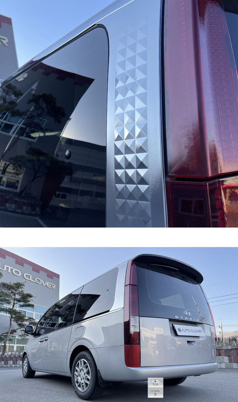 แผ่นตกแต่โครเมี่ยมปิดเสาท้าย Hyundai STARIA