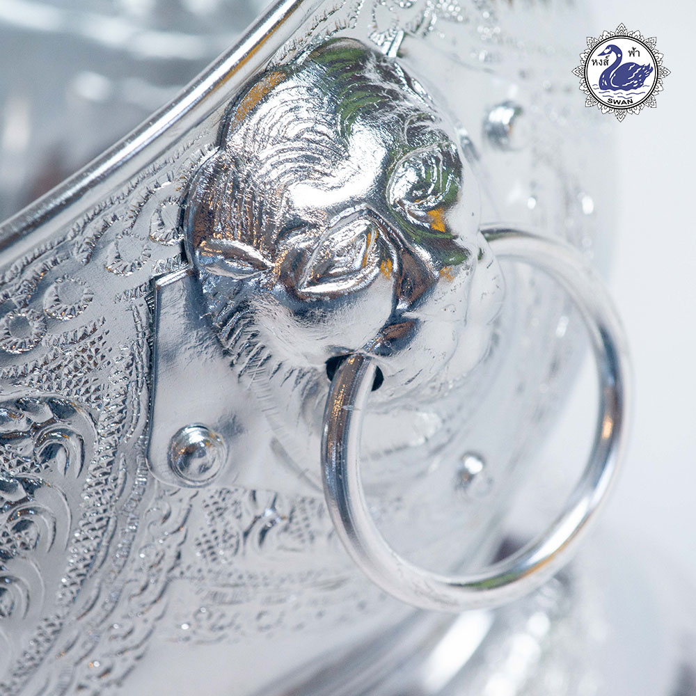 Aluminum Lion-head Bowl 20 cm Sliver