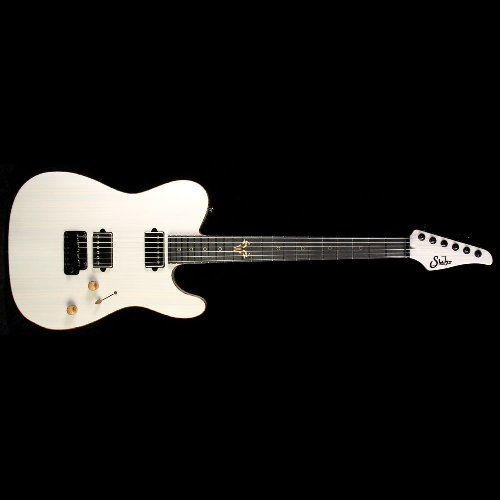 Suhr Classic T Zebrawood Electric Guitar - Trans White