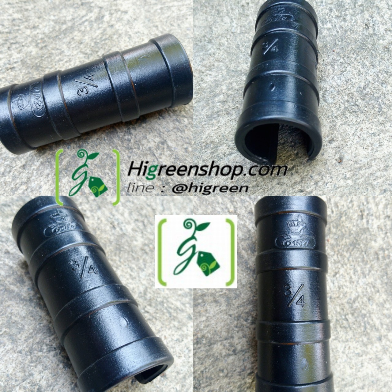 คลิปล็อคสีดำ 6 หุน (3/4 นิ้ว) 10 ตัว