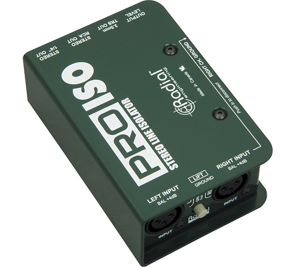 Radial Engineering PRO ISO Stereo Line Isolator +4dB to -10dB with Radial Transformer