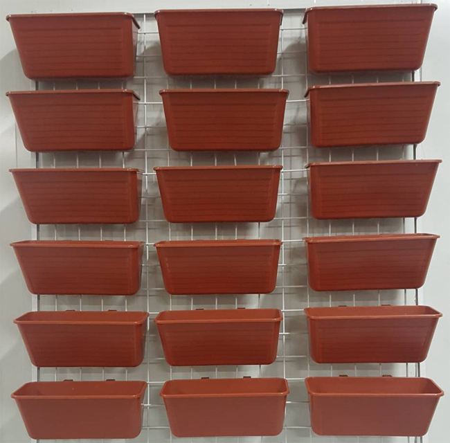 กระถางต้นไม้สวนแนวตั้งขนาดใหญ่พิเศษ สีน้ำตาล