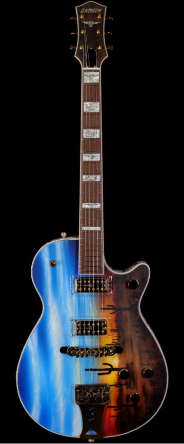 GRETSCH USA CUSTOM SHOP STEPHEN STERN MASTERBUILT G6130 WITH FILTER TRON PICKUPS SUNSET ROUNDUP