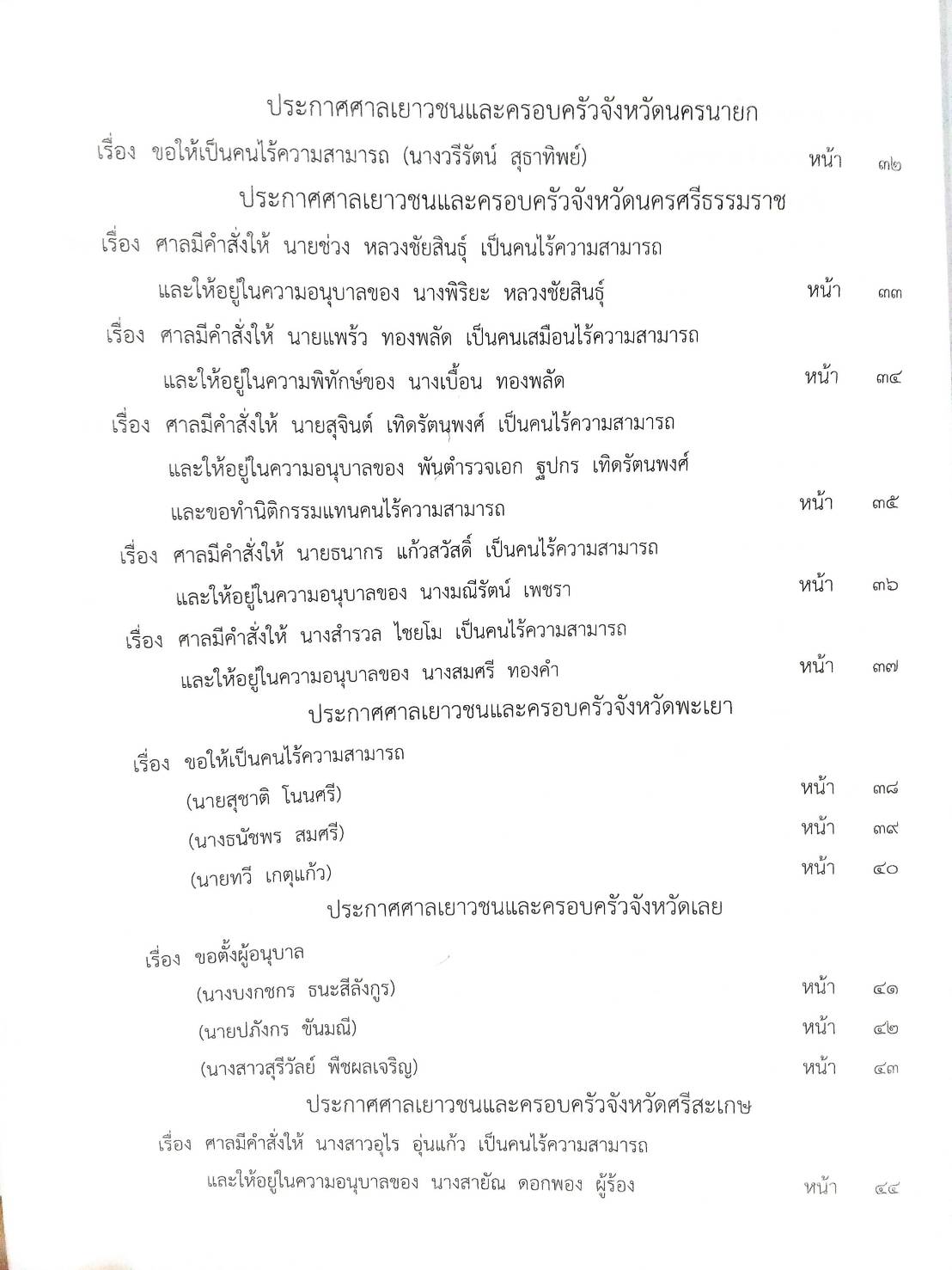 กฎหมายออกใหม่ 74/63 ประกาศสภาผู้แทนราษฎร ประกาศรัฐสภา พิจารณาร่างฯ ประกาศศาลเยาวชนและครอบครัว สมาคม-มูลนิธิ