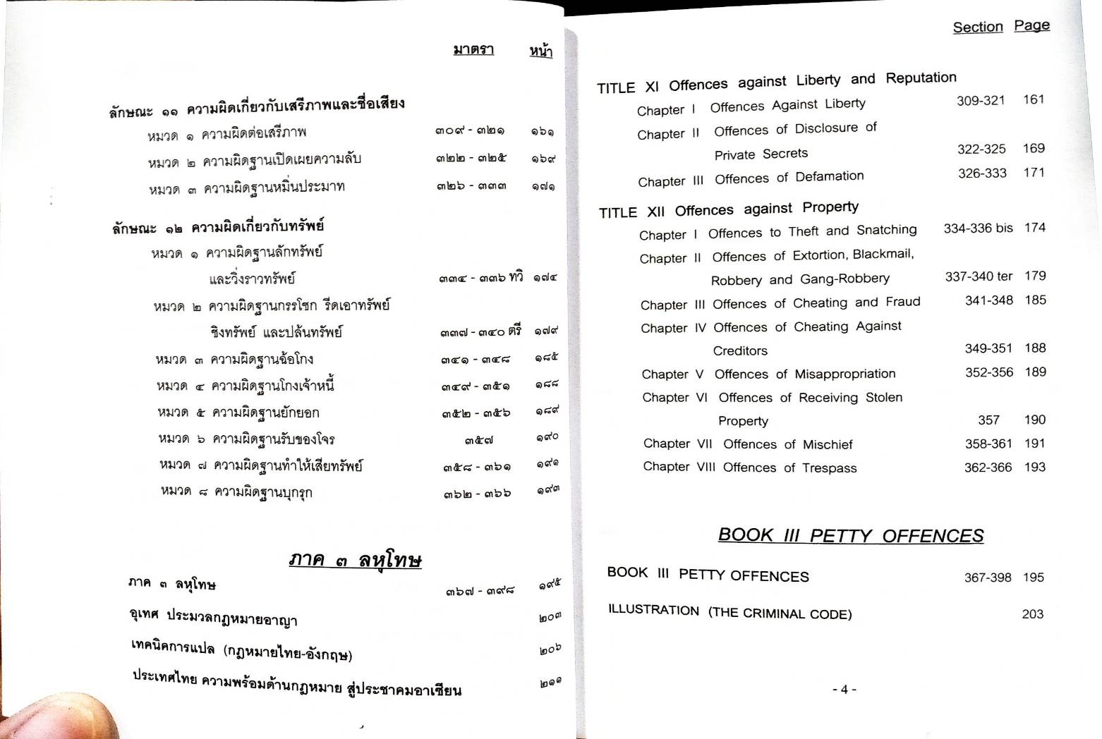 ประมวลกฎหมายอาญา แปลไทย-อังกฤษ เล่มเล็ก (5G 02)