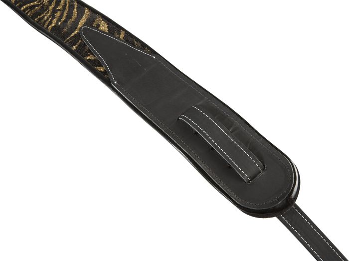 Jodi Head 3" Denny Wide Art Deco Guitar Strap - Brown and Tan Sequin Sparkle