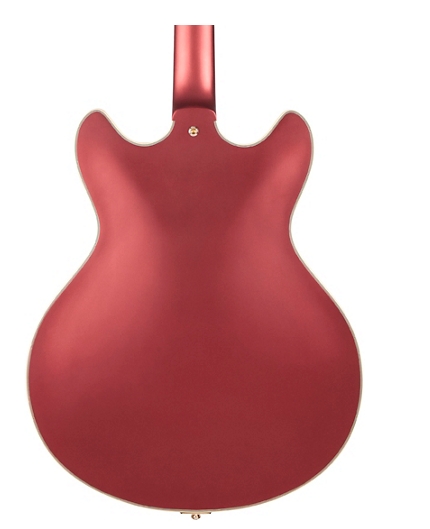 D'Angelico Deluxe Series DC Semi-Hollow Electric Guitar with USA Seymour Duncan Humbuckers and Stairstep Tailpiece matte wine