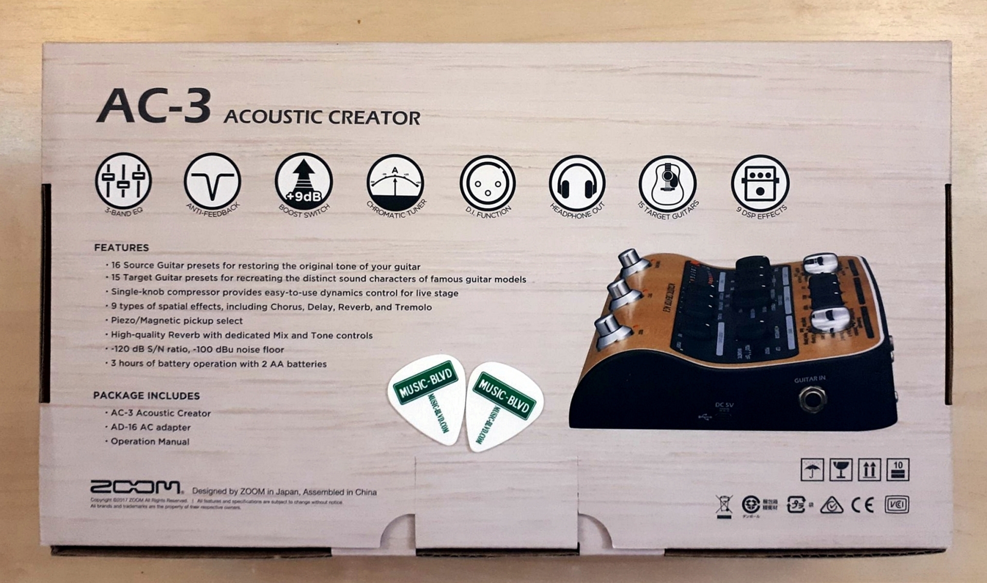 Zoom AC 3 Acoustic Creator Enhanced Direct Box