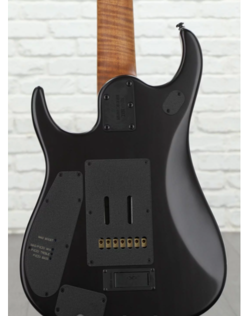 Ernie Ball Music Man JP15 7 Electric Guitar - Translucent Black Flame