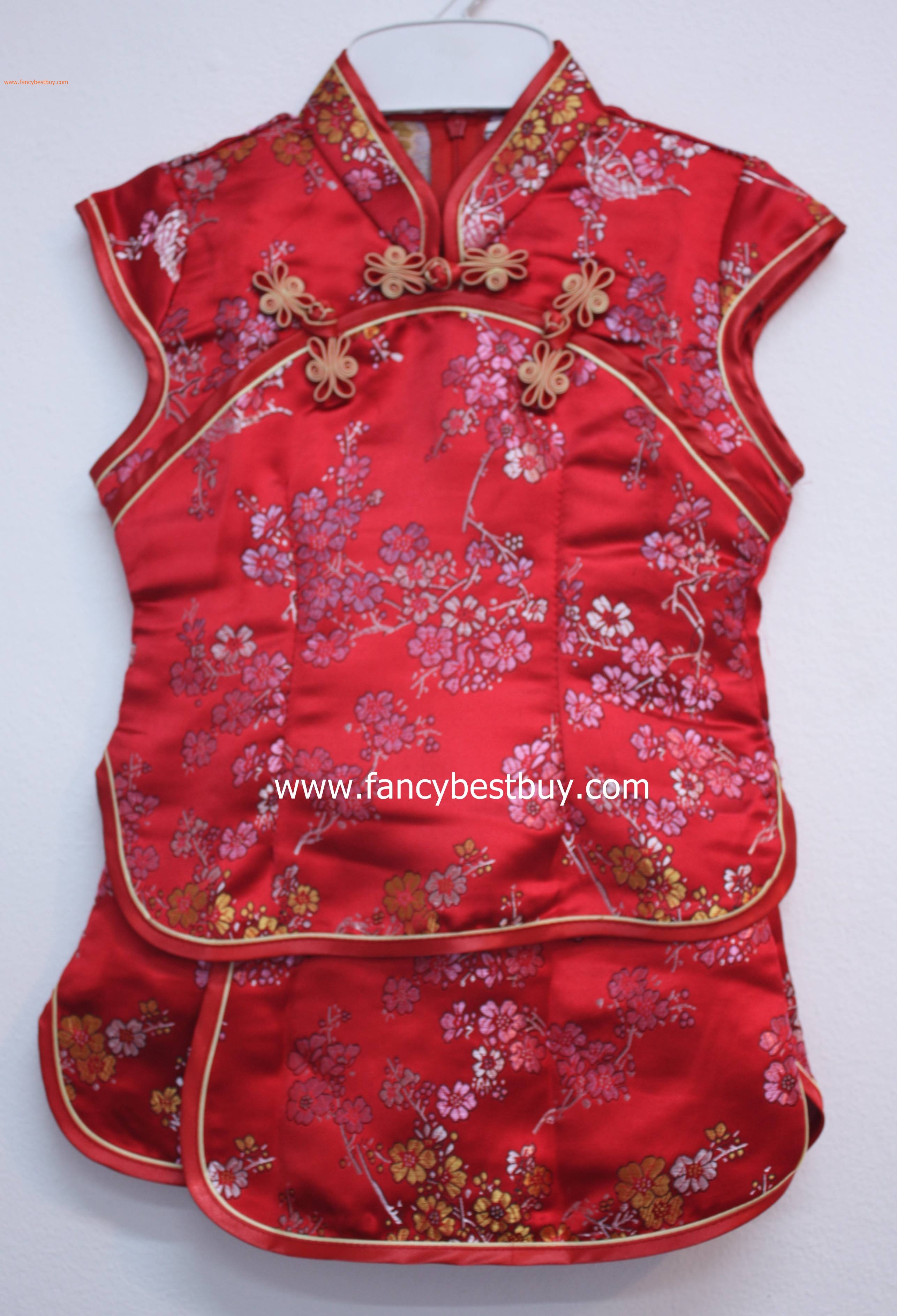 ชุดประจำชาติจีน สำหรับเด็กหญิง Chinese National Uniform ขนาด SS (เด็ก 1-2 ขวบ)