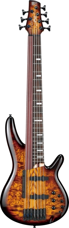 Ibanez SRAS7 Fretted/Fretless Hybrid Bass - Dragon Eye Burst