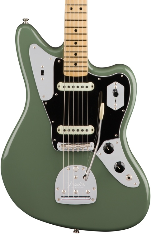 Fender American Professional Jaguar - Antique Olive with Maple Fingerboard