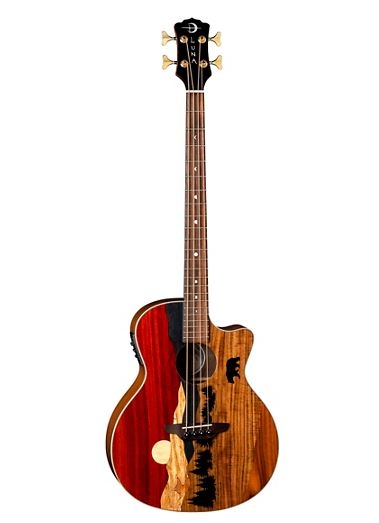Luna Guitars Vista Bear Tropical Wood Acoustic-Electric Bass Gloss Natural