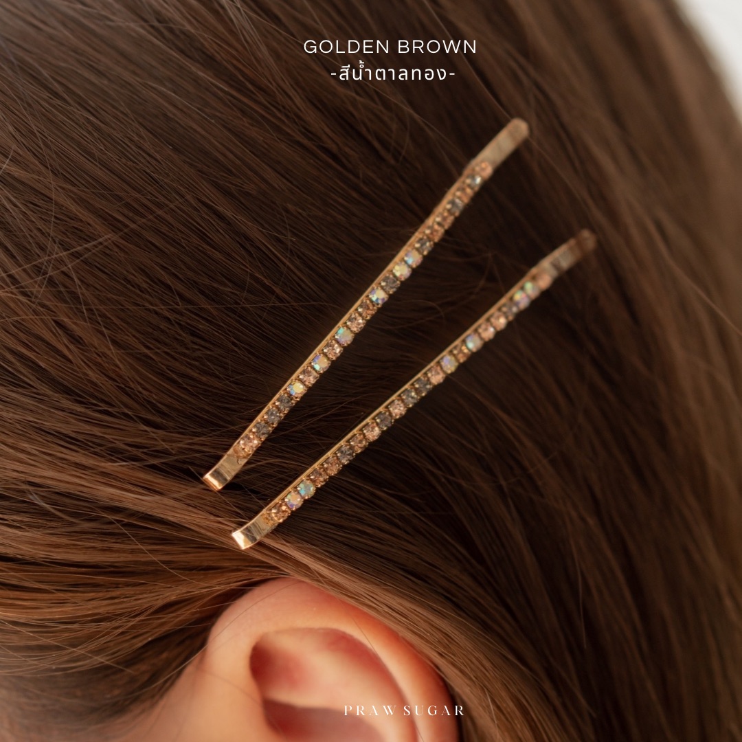Classic Multi Color Hair Clip - กิ๊บติดผมคริสตัลเรียงหลากสี (มี 5 สี)
