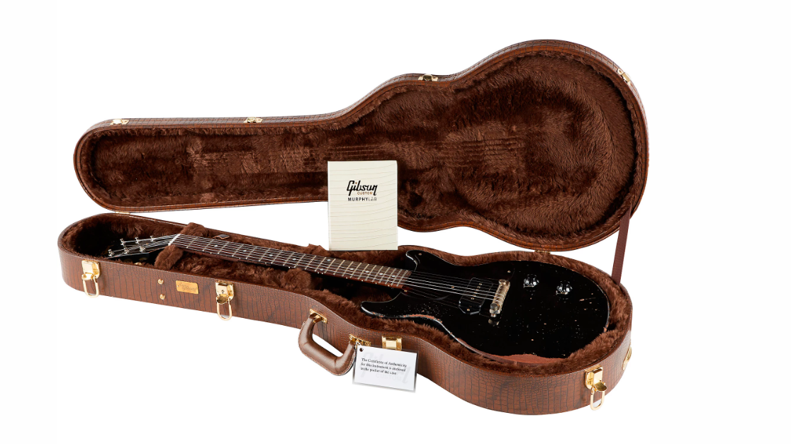 Gibson Custom Murphy Lab 1960 Les Paul Junior Double Cut Reissue Ultra Heavy Aged Electric Guitar Ebony