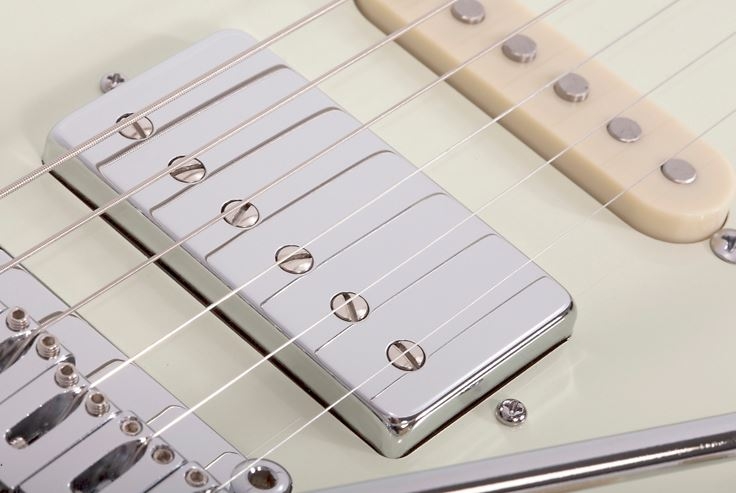 Schecter Guitar Research Nick Johnston Traditional HSS Electric Guitar Atomic Frost Mint Green Pickguard