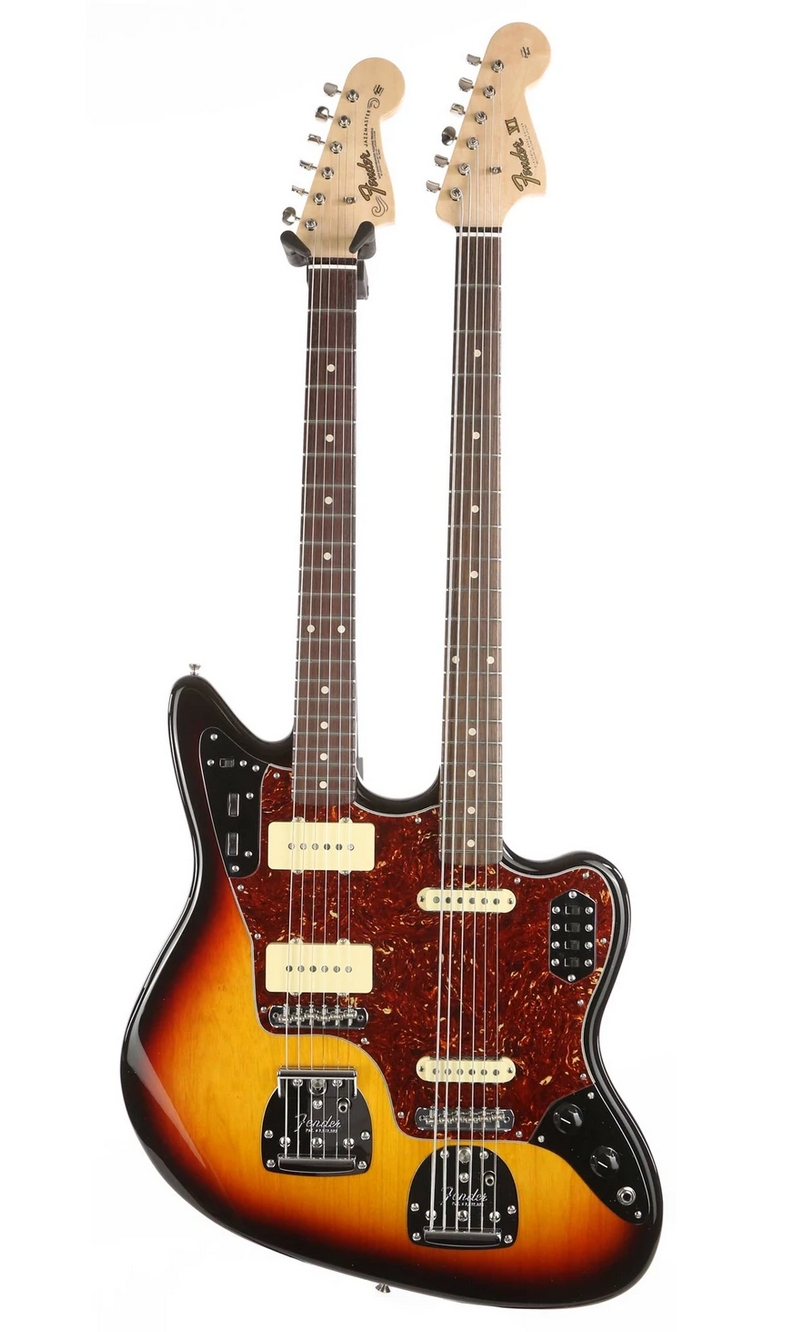 Fender Custom Shop Doubleneck Jazzmaster and Bass VI Masterbuilt Dennis Galuszka 3-Tone Sunburst
