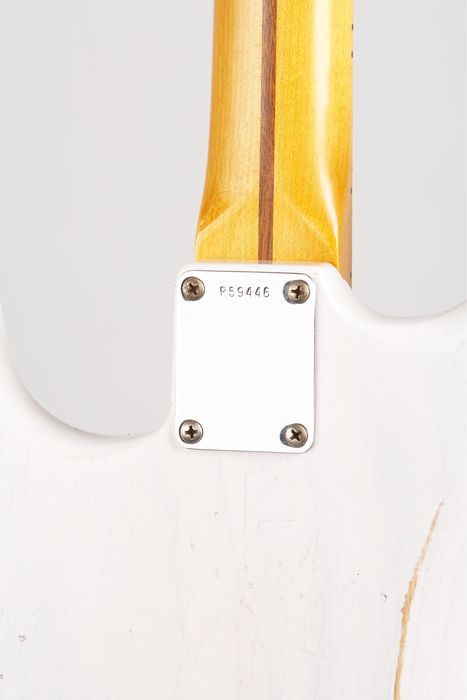 Fender Custom Shop Master Built By Greg Fessler 1955 Relic Stratocaster Electric Guitar White Blonde