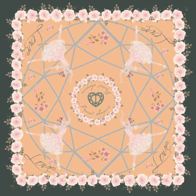 Ballet Scarf - ผ้าพันคอลายบัลเล่ต์ (มี 4 สี)