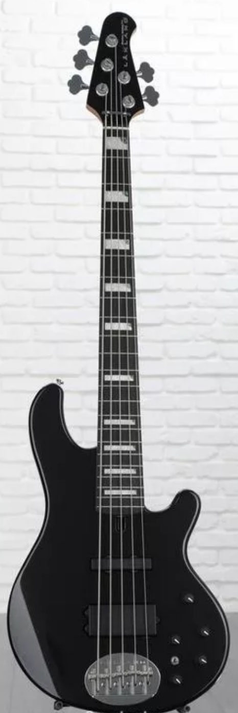 Lakland Skyline 55-02 Custom Bass Guitar - Black Sparkle with Ebony Fingerboard