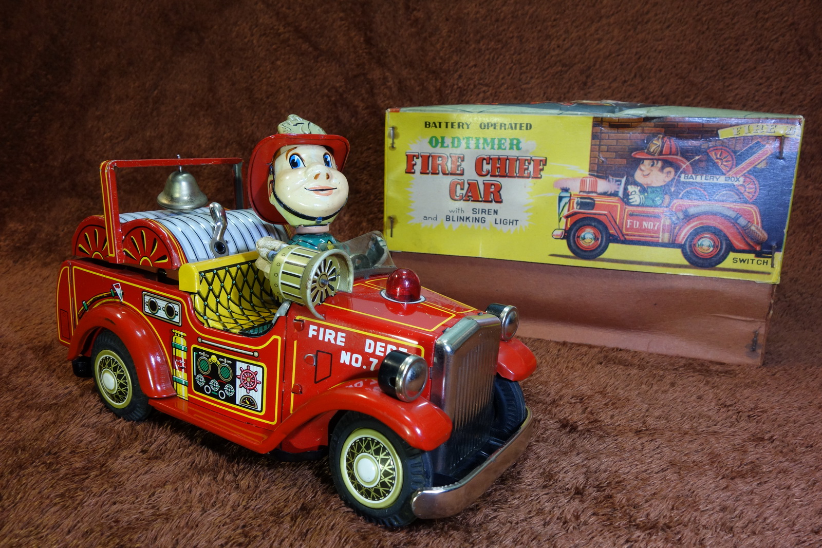 60s Nomura Fire Chief Tin Car