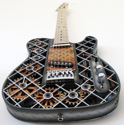 Viktorian Guitars 3D-printed Steampunk guitar