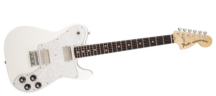 Fender Chris Shiflett Telecaster Deluxe Electric Guitar Arctic White Rosewood Fingerboard