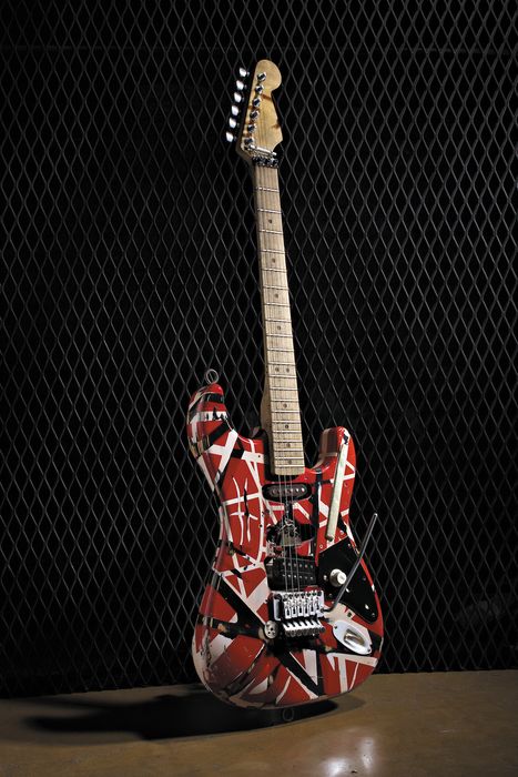 EVH Eddie Van Halen Frankenstein Replica Electric Guitar(Black/White/Red)
