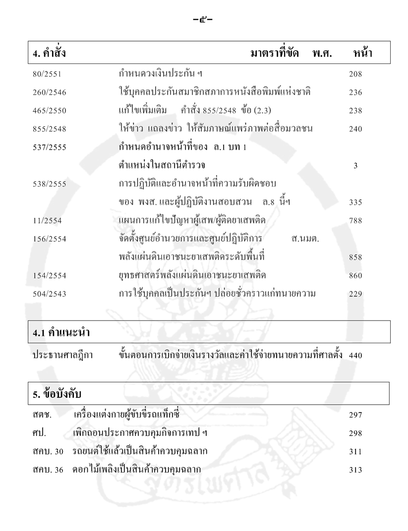 คู่มือพนักงานสอบสวน 2 รวมกฎ ระเบียบ ข้อบังคับ ข้อหารือ เฉพาะที่ใหม่และสำคัญ (5A 02)